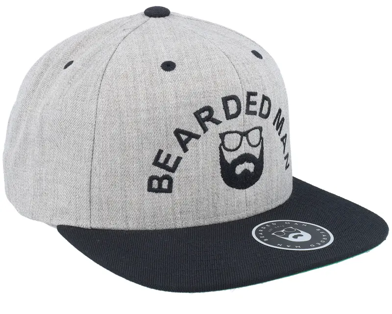 Bearded Man Half Circle Grey/Black Snapback online