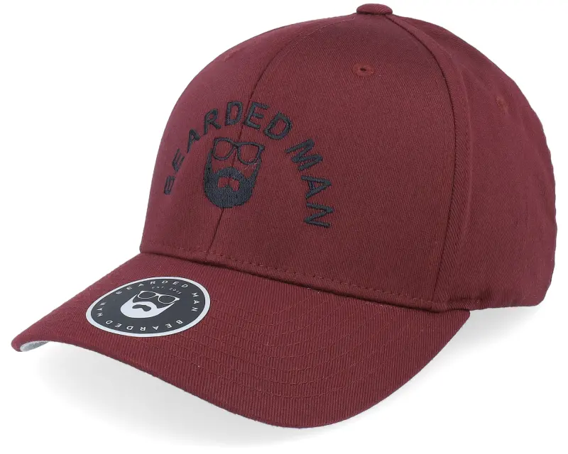 Bearded Man Half Circle Maroon Flexfit online
