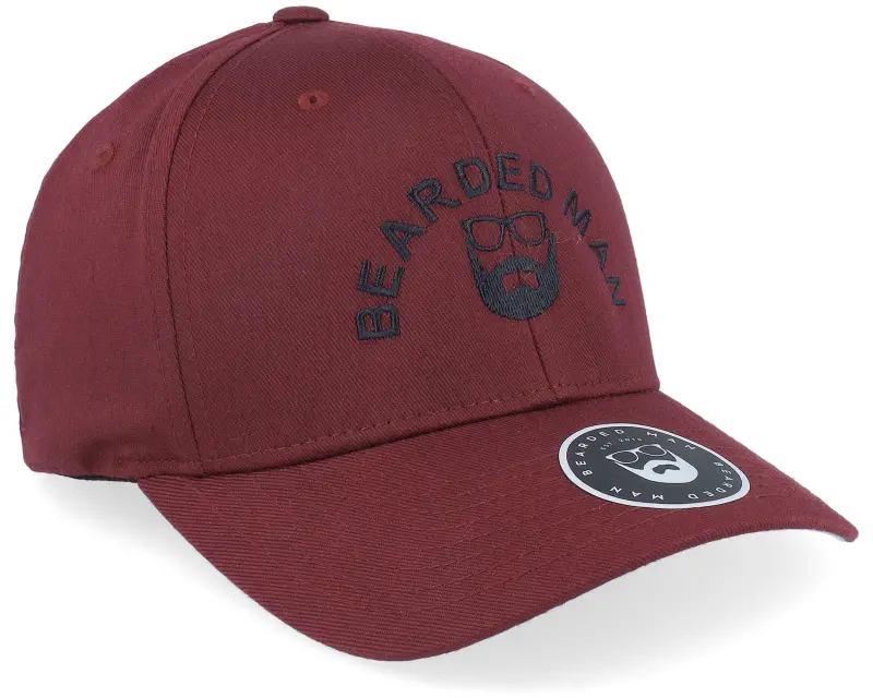 Bearded Man Half Circle Maroon Flexfit online