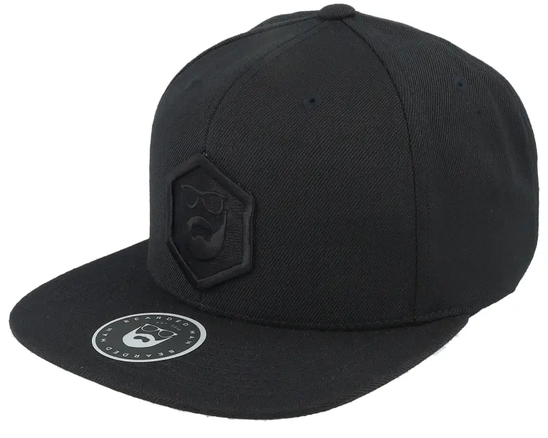 Bearded Man Hexagon Logo Black/Black Snapback online