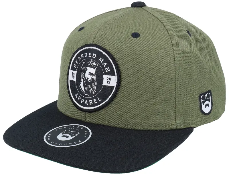Bearded Man Logo 25 Olive/Black Snapback online