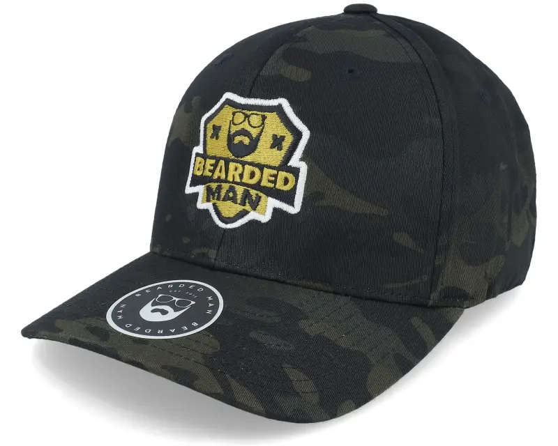 Bearded Man Logo Badge Dark Camo Flexfit online