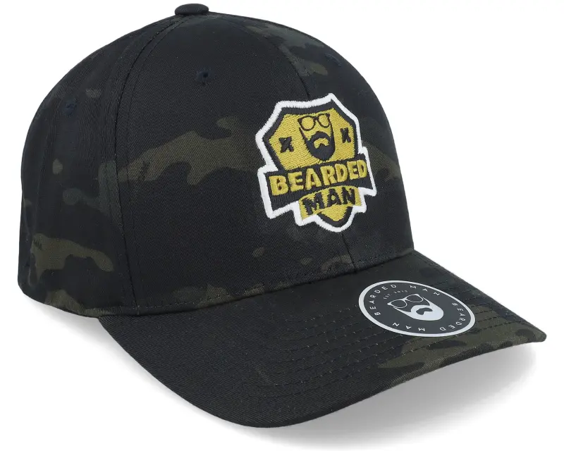 Bearded Man Logo Badge Dark Camo Flexfit online