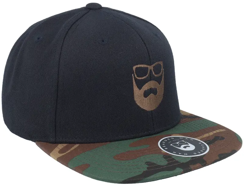Bearded Man Logo Black/Camo Snapback online