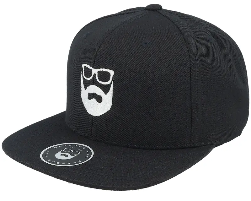 Bearded Man Logo Black Snapback online