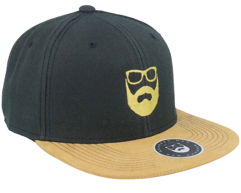 Bearded Man Logo Black Suede Snapback online