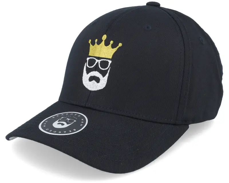 Bearded Man Logo Crown Black Flexfit online