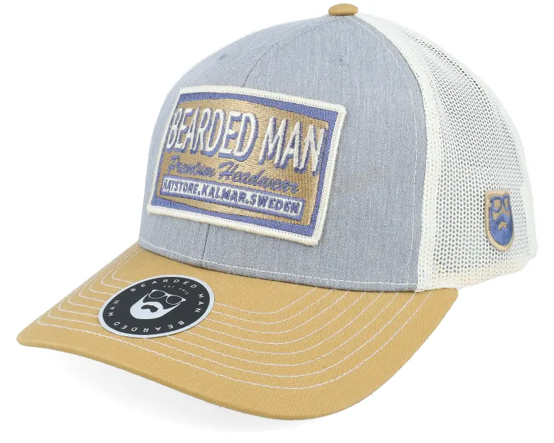 Bearded Man Logo Khaki/Navy Heather Grey/Birch/Amber Gold online
