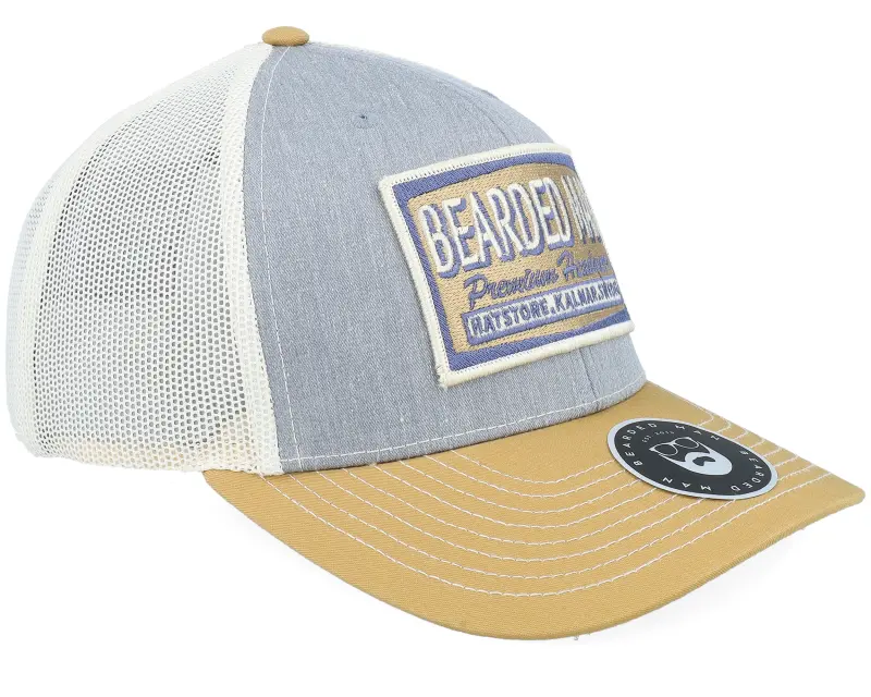 Bearded Man Logo Khaki/Navy Heather Grey/Birch/Amber Gold online