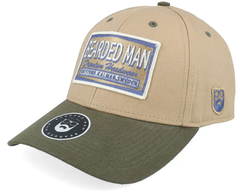 Bearded Man Logo Khaki/Navy Khaki/Olive Adjustable online