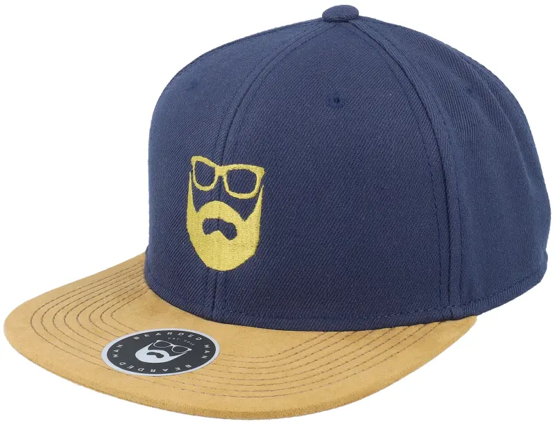 Bearded Man Logo Navy/Suede Snapback online