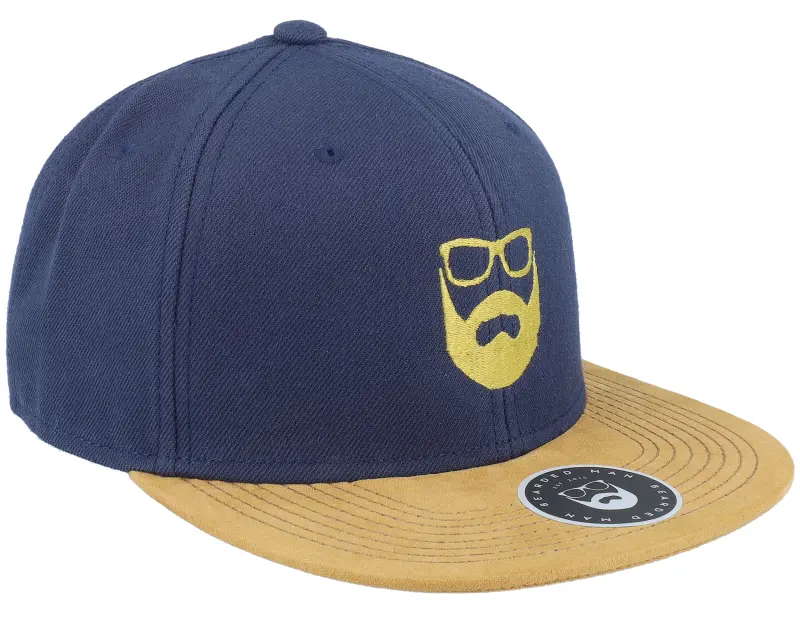 Bearded Man Logo Navy/Suede Snapback online