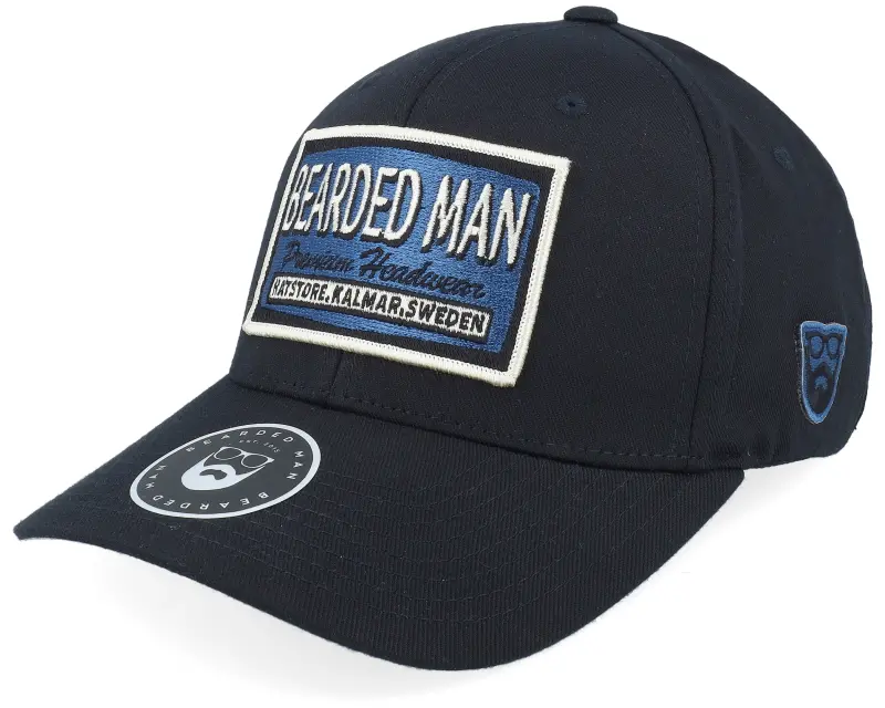 Bearded Man Logo Off White/Blue Black Flexfit online