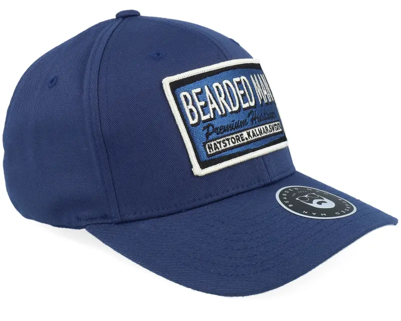 Bearded Man Logo Off White/Blue Navy Flexfit online