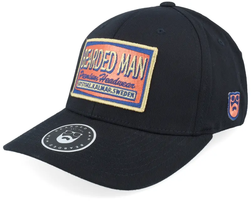 Bearded Man Logo Patch Red/Blue Black Flexfit online