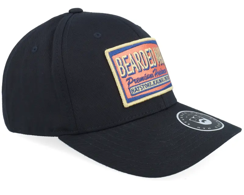 Bearded Man Logo Patch Red/Blue Black Flexfit online