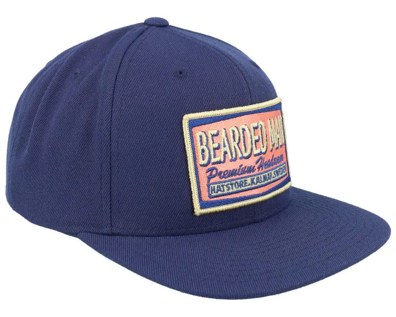 Bearded Man Logo Patch Red/Blue Navy Snapback online