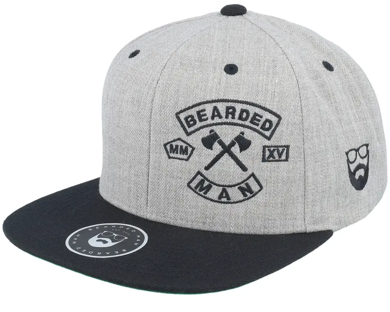 Bearded Man MC Patch Grey/Black Snapback online