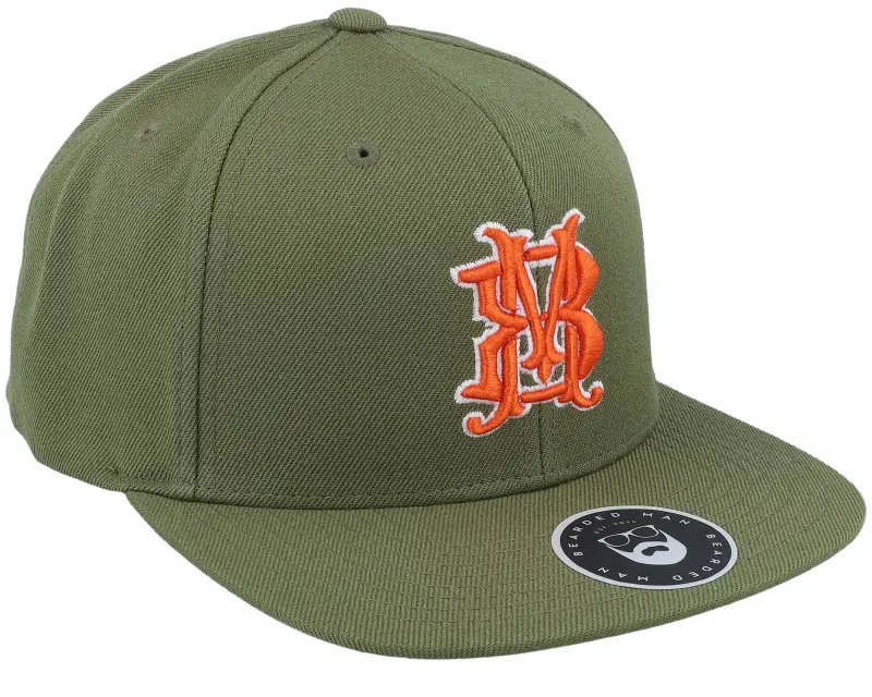 Bearded Man Monogram Green Snapback online