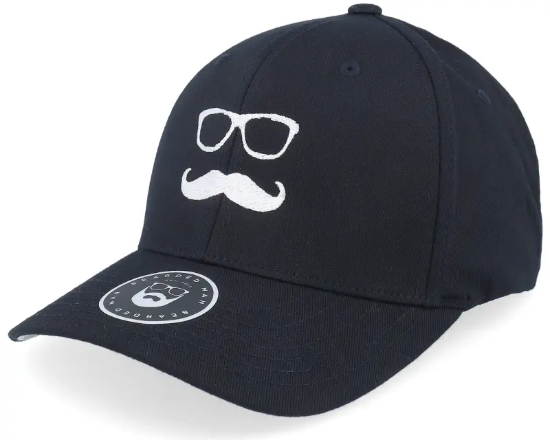 Bearded Man Mr. Mustache Black Flexfit online