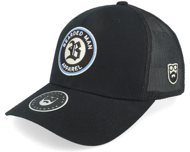 Bearded Man Old English B Patch Black Trucker online