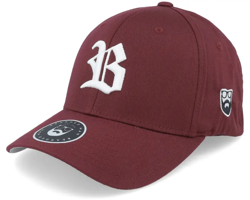 Bearded Man Old English B White On Maroon Flexfit online