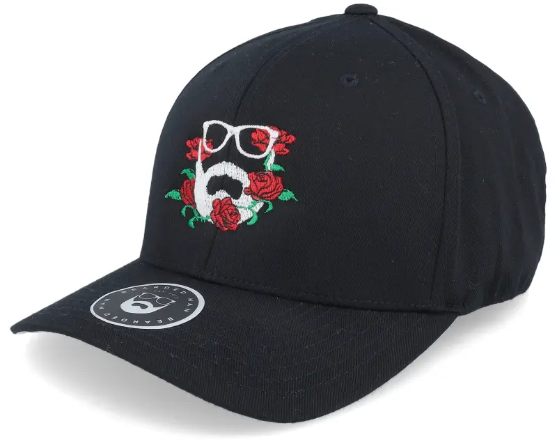 Bearded Man Rose Logo Black Flexfit online