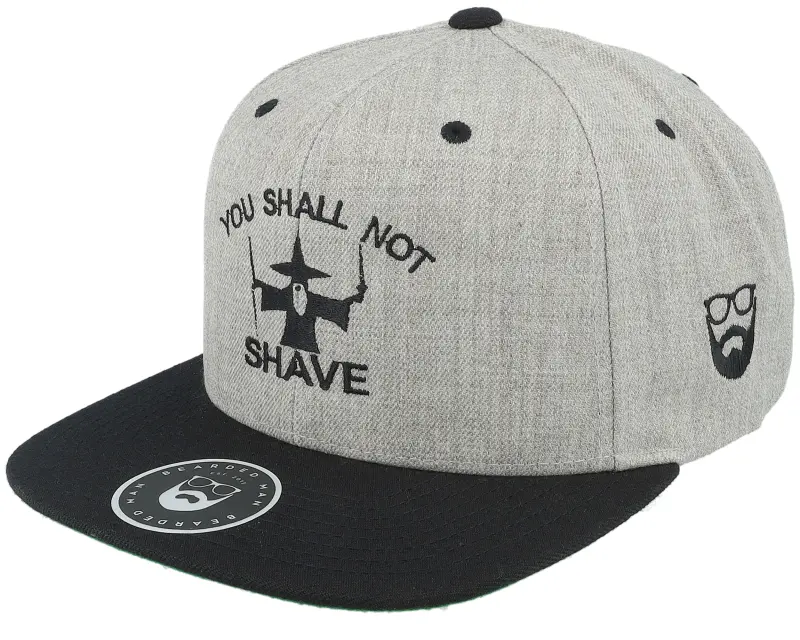 Bearded Man Shall Not Shave Grey/Black Snapback online