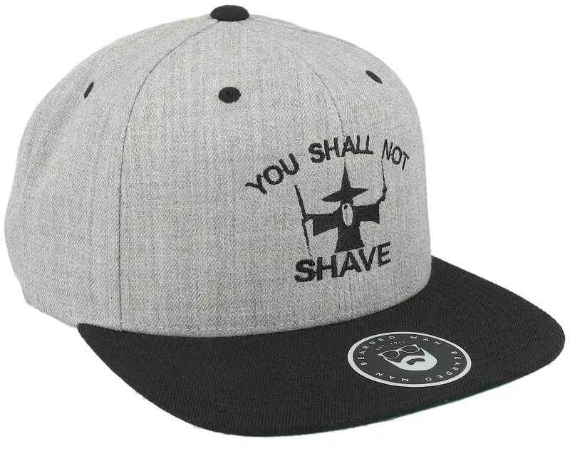 Bearded Man Shall Not Shave Grey/Black Snapback online
