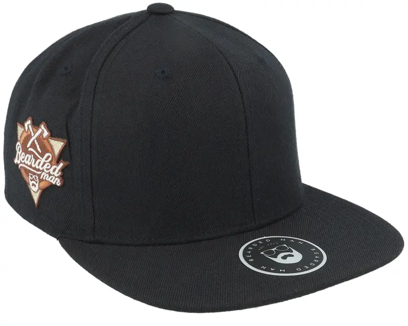 Bearded Man Sports Team Side Patch Black Snapback online