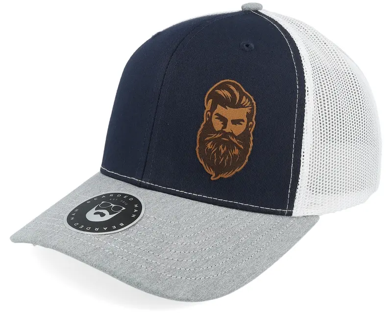 Bearded Man Tough Beard 112 Tri Navy/White/Heather Grey Trucker online