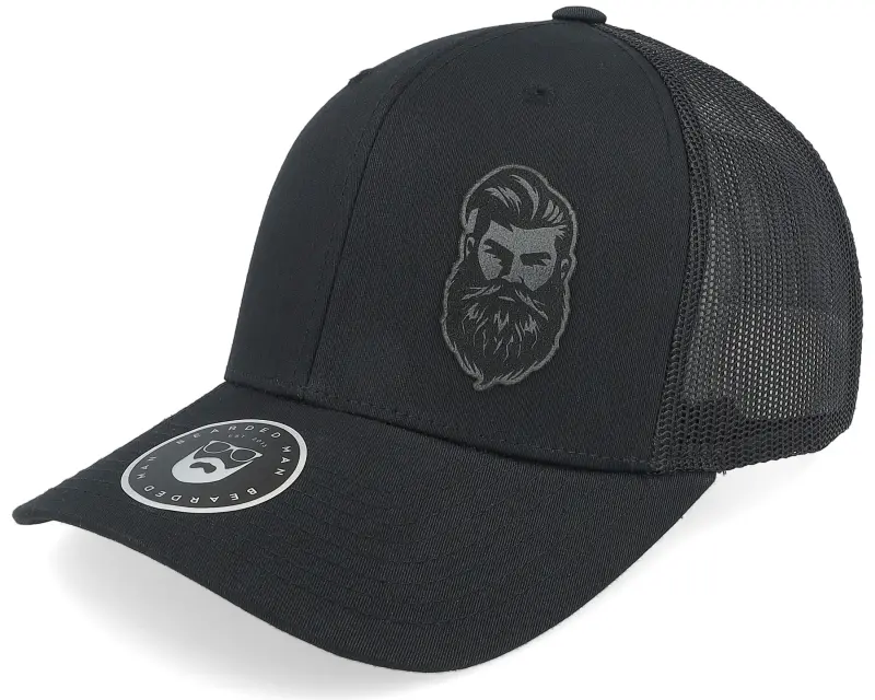 Bearded Man Tough Beard Retro Black Trucker online