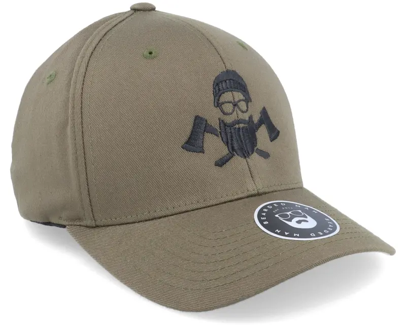 Bearded Man Wild Life Axe Logo Olive Flexfit online