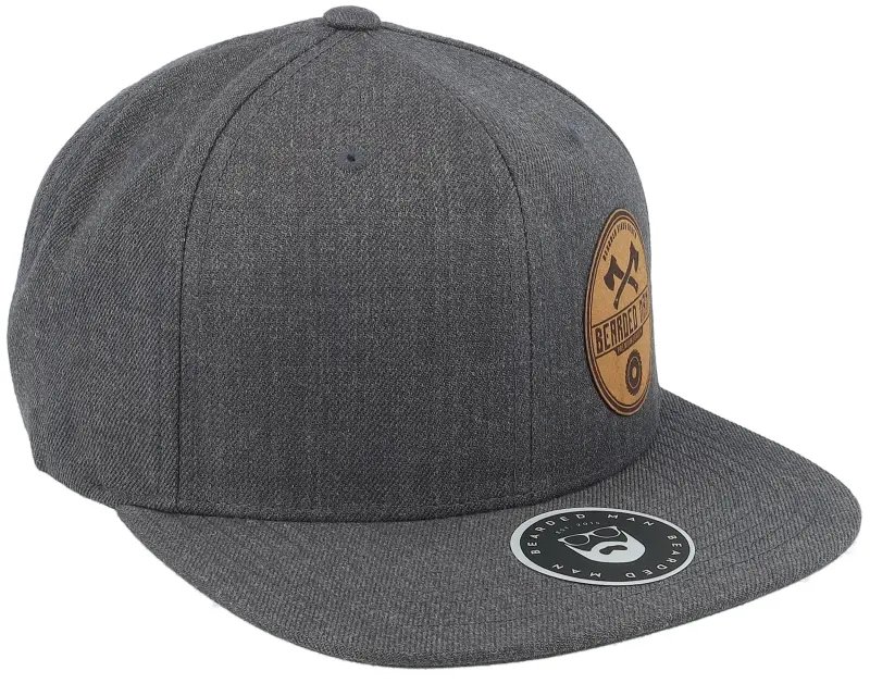 Bearded Man Wood Work Emblem Classic Dark Heather Grey Snapback online