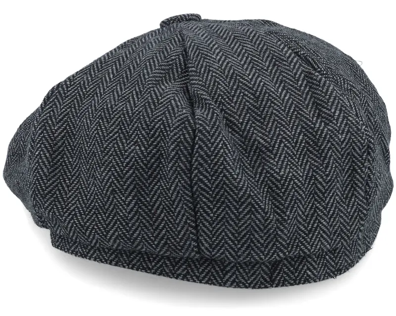 Beechfield Charcoal Heringbone Heritage Bakerboy Flat Cap online