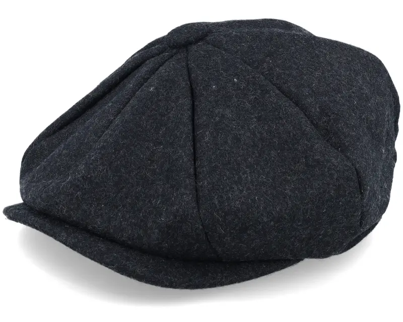 Beechfield Charcoal Marl Melton Wool Baker Boy Flat Cap online