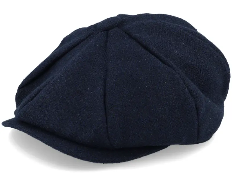 Beechfield Navy Heringbone Heritage Bakerboy Flat Cap online