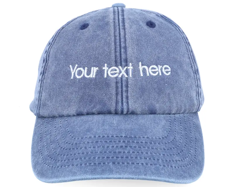 Beechfield Washed Denim Blue Dad Cap With Embroidery online