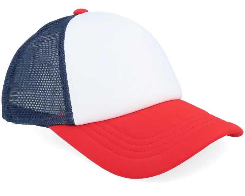 Beechfield White/Navy/Red Foam Retro A-Frame Trucker online