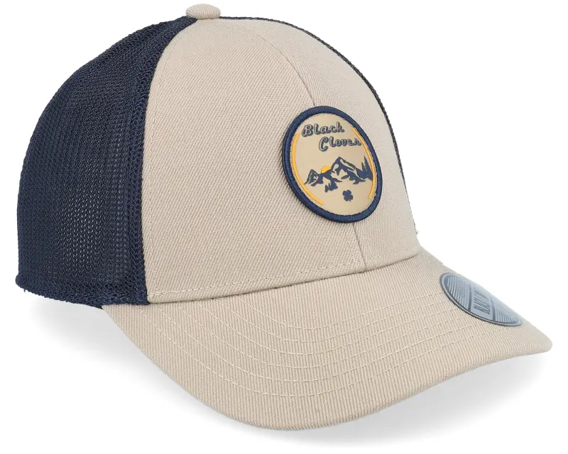 Black Clover Cottonwood Khaki/Navy Mesh W Patch Trucker online