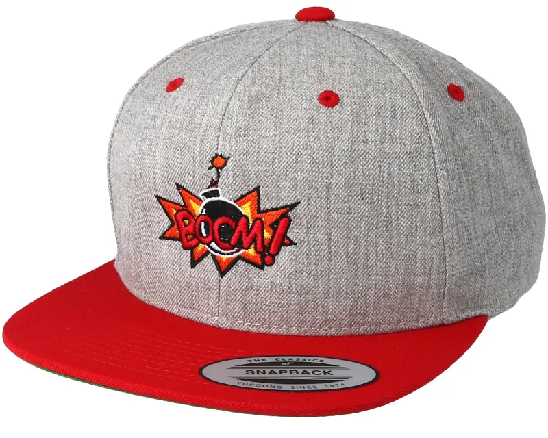 BOOM Boom Logo Grey/Red Snapback online
