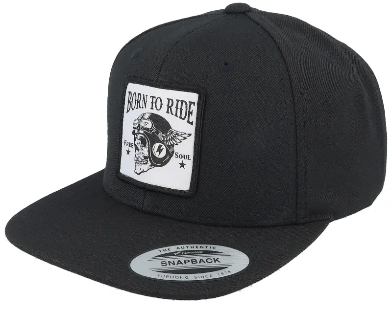Born To Ride Free Soul Skull Patch Black Snapback online