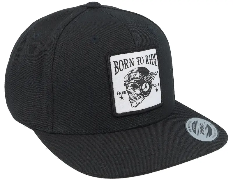Born To Ride Free Soul Skull Patch Black Snapback online