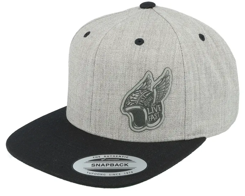 Born To Ride Live Fast Helmet Grey Patch Heather Grey/Black Snapback online