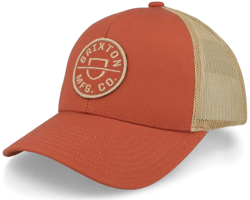 Brixton Crest X Mesh Phoenix Orange/Mojave Trucker online