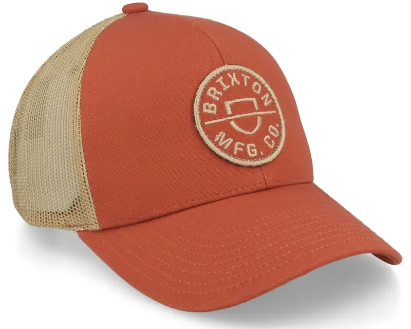 Brixton Crest X Mesh Phoenix Orange/Mojave Trucker online
