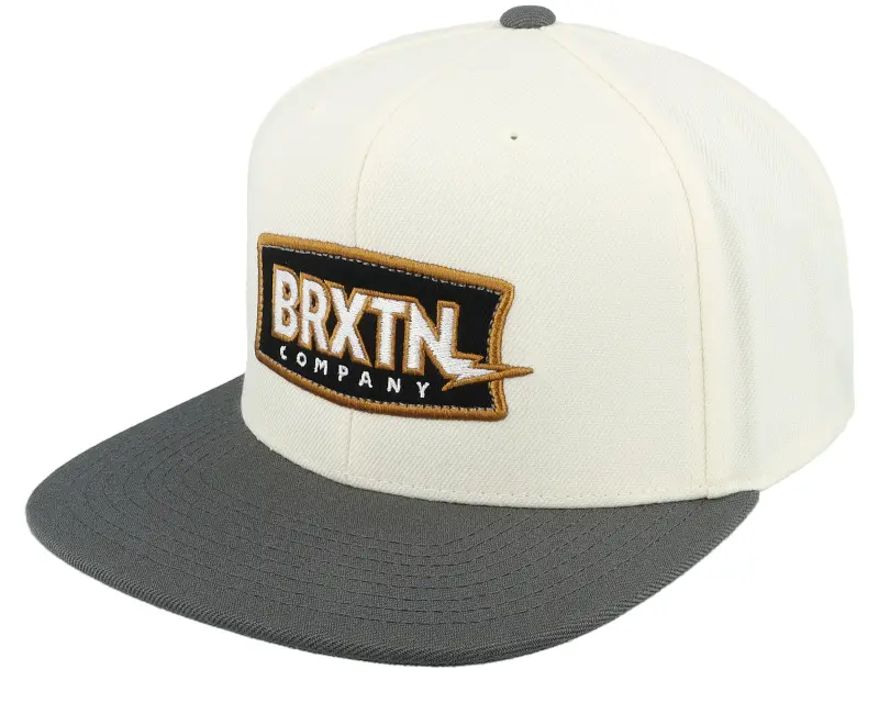 Brixton Lightning Medium Profile Off White/Charcoal Snapback online