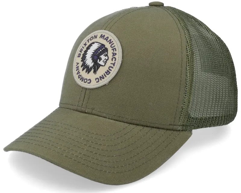 Brixton Rival Stamp X Medium Profile Military Olive Trucker online