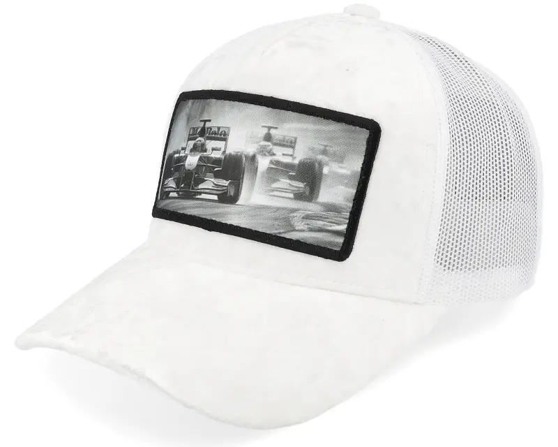Calza Pennello Formula Racing Cars Velvet White A-Frame Trucker online