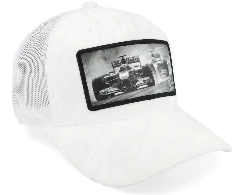 Calza Pennello Formula Racing Cars Velvet White A-Frame Trucker online